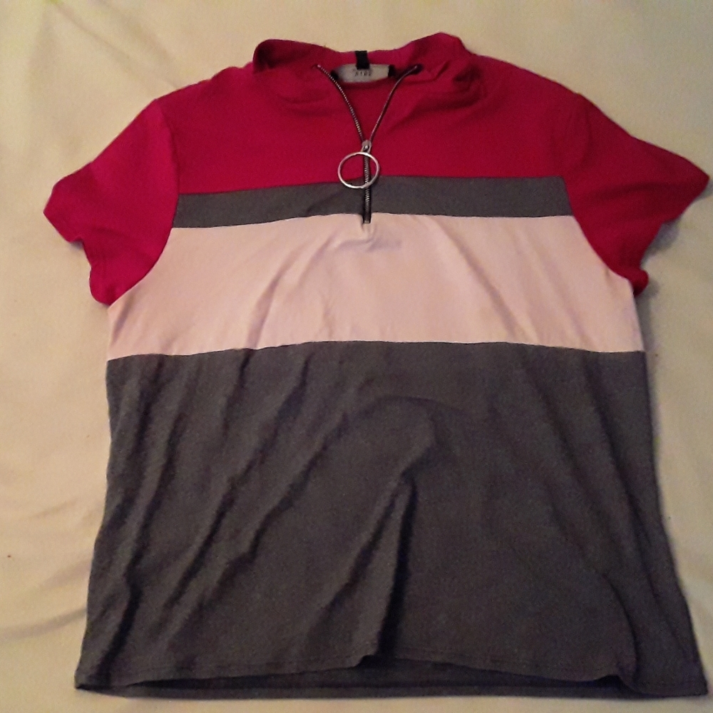 Short Sleeve Half zipped shirt